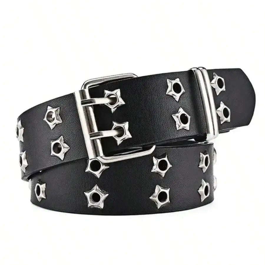 Women Hollow Out Punk Style Fashion Belt With Star Hollow Decor, Casual Fall, Autumn, Halloween