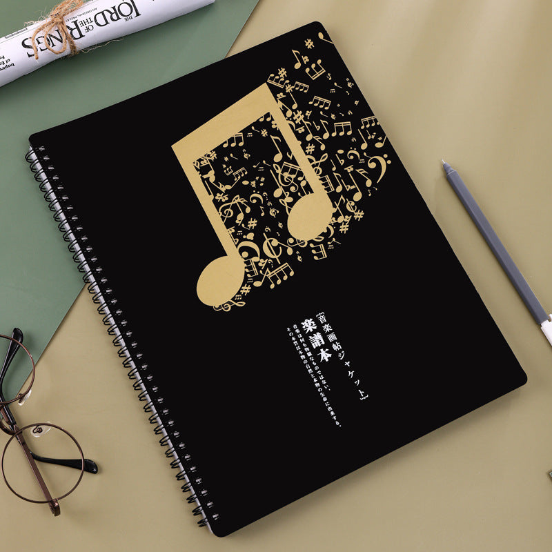 A4 New Information Booklet Loose-Leaf Transparent Insert Bag Music Score Folder Piano Music Score Folder Student Picture Folder Storage Book