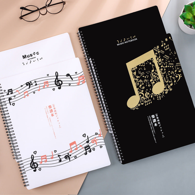 A4 New Information Booklet Loose-Leaf Transparent Insert Bag Music Score Folder Piano Music Score Folder Student Picture Folder Storage Book