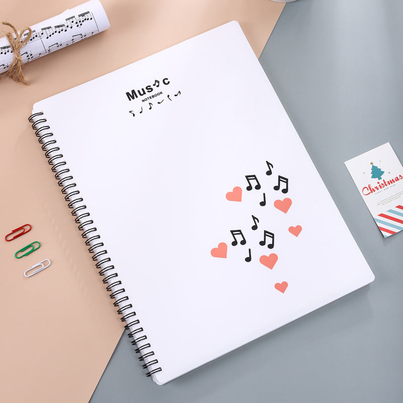 A4 New Information Booklet Loose-Leaf Transparent Insert Bag Music Score Folder Piano Music Score Folder Student Picture Folder Storage Book
