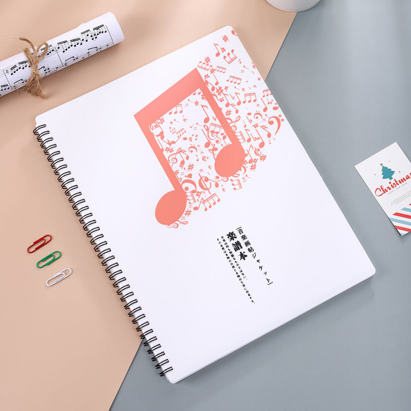 A4 New Information Booklet Loose-Leaf Transparent Insert Bag Music Score Folder Piano Music Score Folder Student Picture Folder Storage Book
