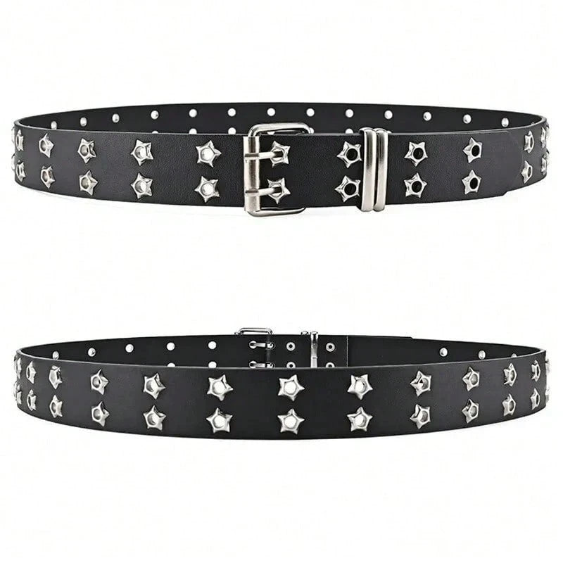 Women Hollow Out Punk Style Fashion Belt With Star Hollow Decor, Casual Fall, Autumn, Halloween