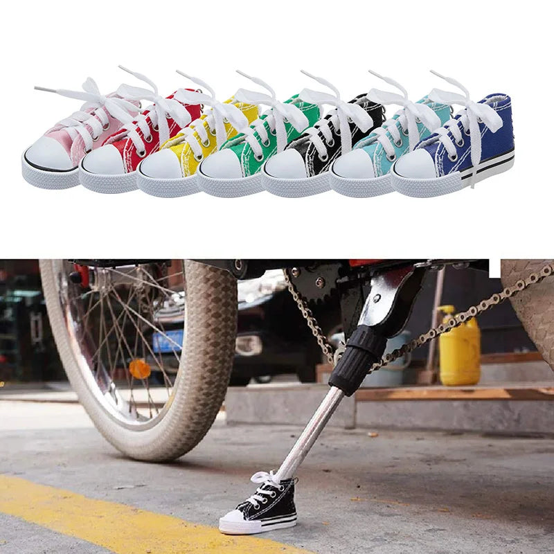 1pair Creative Tripod Cover Motor Bicycle Side Shoe Shape Foot Support Stands Electric Bike Tripod Decor Motorcycle Accessories