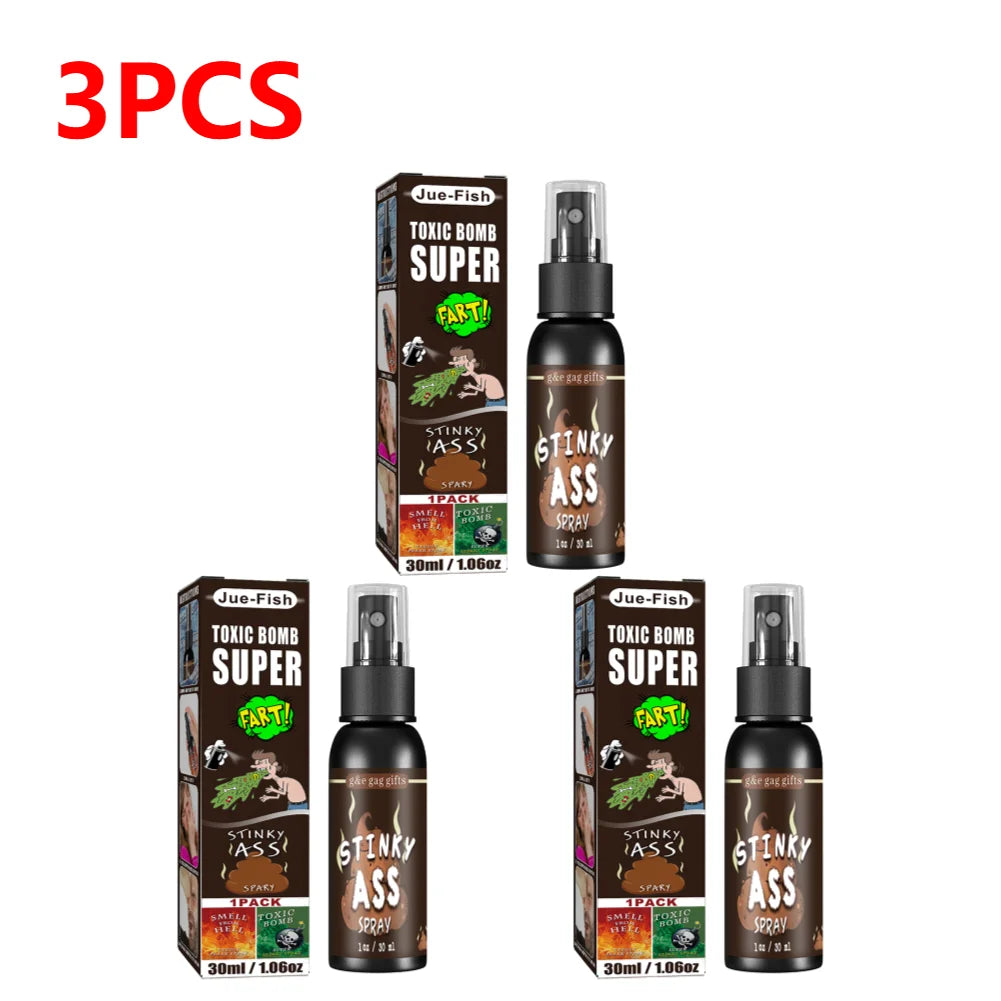 1-5pcs 30ml Fart Gag Spray Prank Joke Plastic Smelly Stinky Gags Party Supplies Spray Can Stink Non Toxic for Halloween