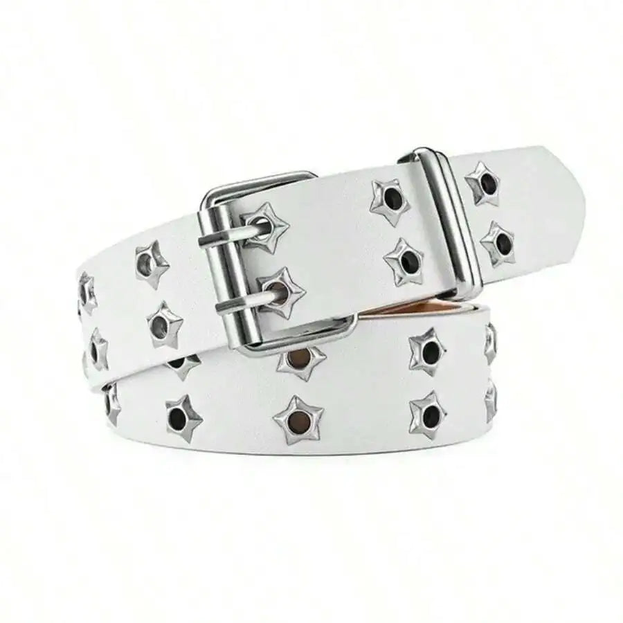 Women Hollow Out Punk Style Fashion Belt With Star Hollow Decor, Casual Fall, Autumn, Halloween