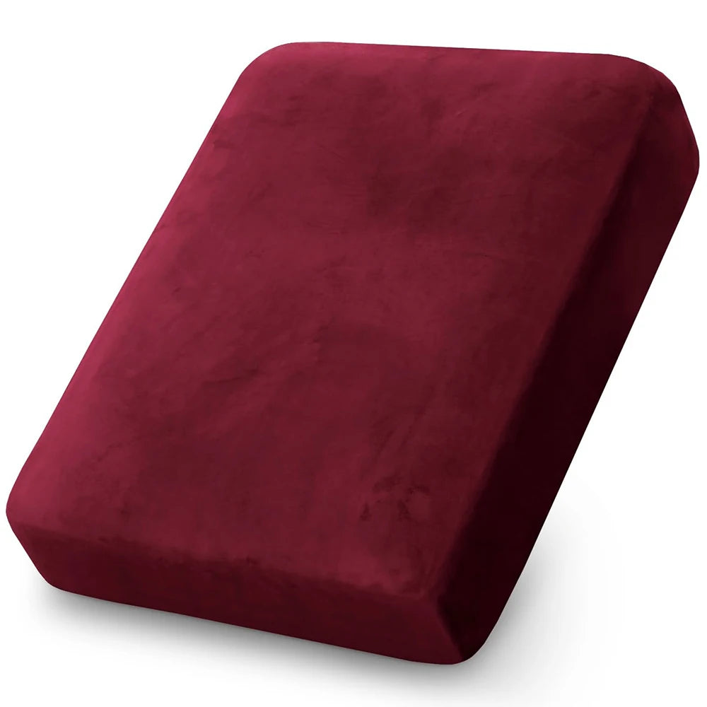 Velvet Soft Patio Sofa Covers Stretchy Sofa Sectional Covers Removable Seat Cushion Case for Outdoor Garden Home Decor