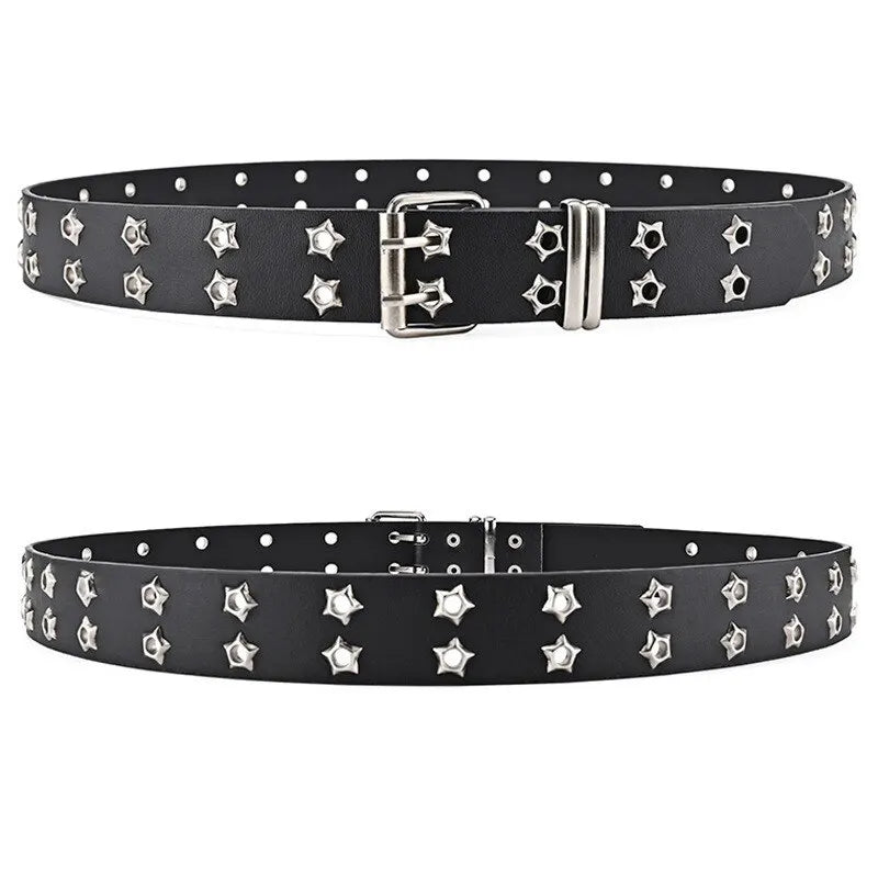 Women Hollow Out Punk Style Fashion Belt With Star Hollow Decor, Casual Fall, Autumn, Halloween