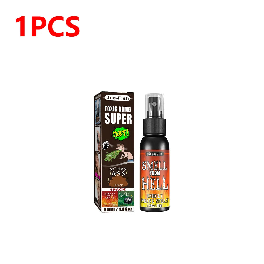 1-5pcs 30ml Fart Gag Spray Prank Joke Plastic Smelly Stinky Gags Party Supplies Spray Can Stink Non Toxic for Halloween