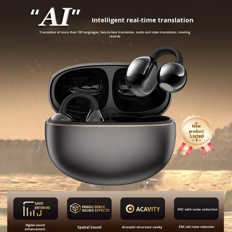 TWS Earbuds Bluetooth   Driver HiFi Stereo Sound Earphones  Single Earbud  Charging Case 4 Hours Wireless Range