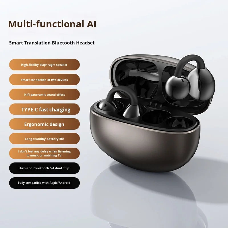 TWS Earbuds Bluetooth   Driver HiFi Stereo Sound Earphones  Single Earbud  Charging Case 4 Hours Wireless Range