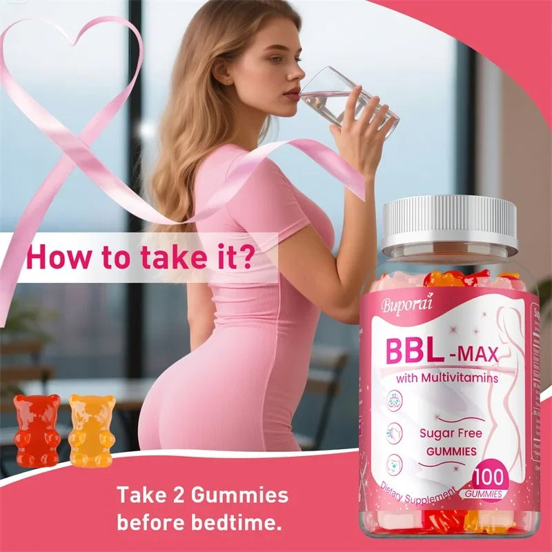BBL -MAX Gummies - Helps Lift and Maintain Body Shape, Lifts and Tightens, Shapes The Buttocks
