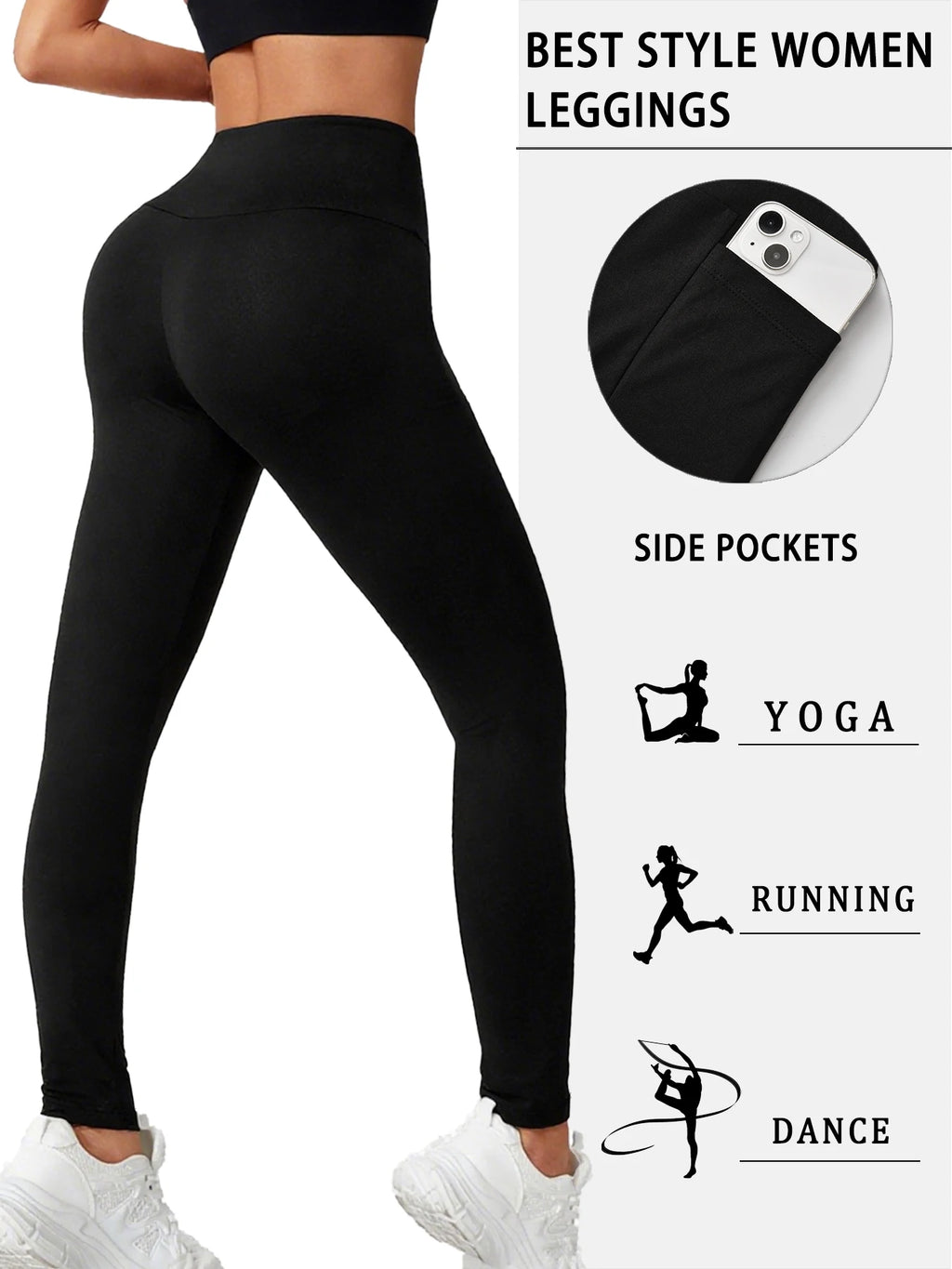 Women's Super Soft Leggings with Pockets, High Waisted Tummy Control for Yoga Workout and Casual Lounge Wear Comfort