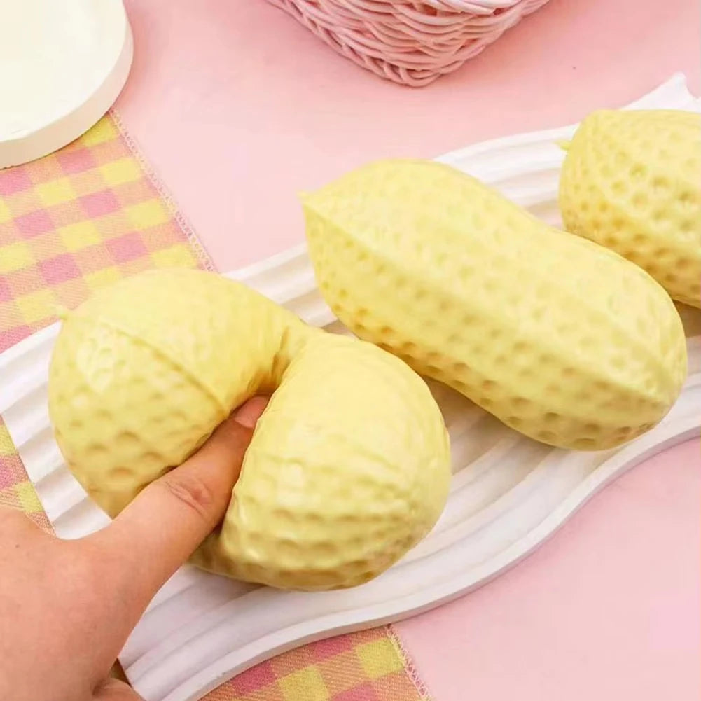 Peanut Simulate Squishy Toys Stress Relief Tool Soft Texture Squishies Fidget Mode Anti-Stress Gift Kids Adults Birthday Favors