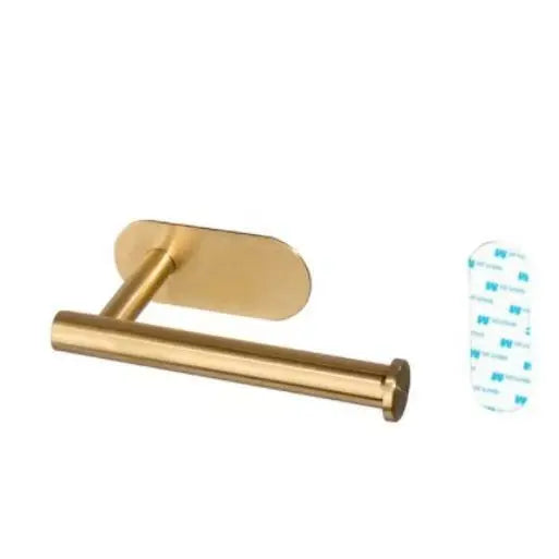 Homefish Stainless Steel Self Adhesive No Drill Toilet Roll Holder Bathroom Kitchen Tissue Holder