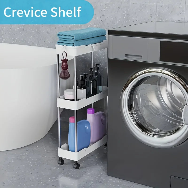 Versatile Multi-Tier Rolling Storage Cart - Perfect for Bathroom, Kitchen & Living Room Gaps