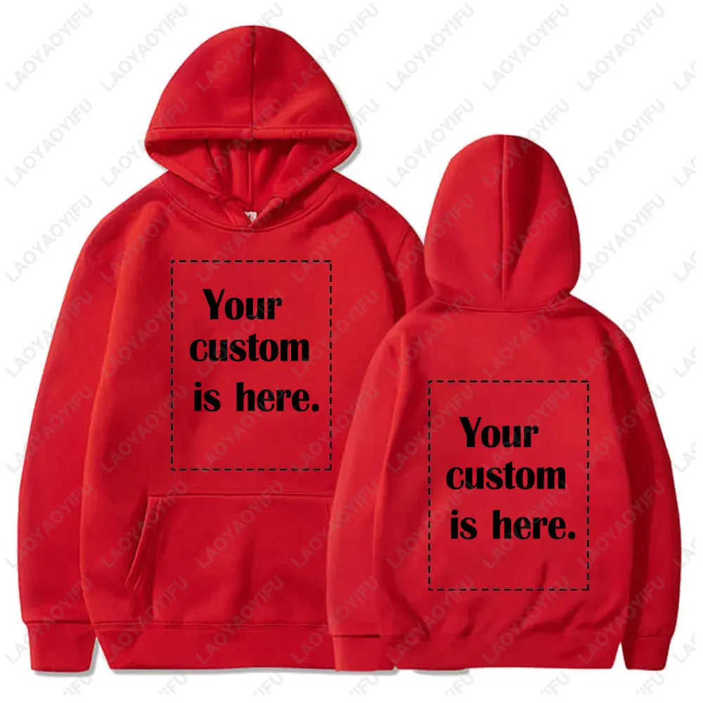 2026 Student Casual Custom Printed Text DIY Hoodie Customized Personalized Hoody Custom Hoodies Text Sweatshirt Clothes