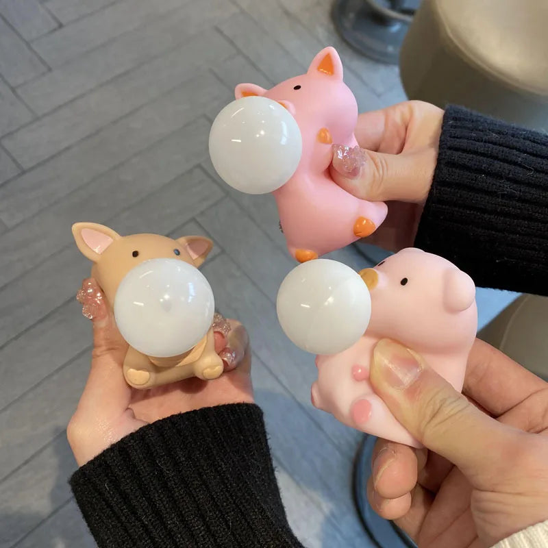 Fidget Toys Cute Pig Squishy Toys Piggy Squeeze Toys Cute Pigman Sensory Stress Toys Stress Relief Toys for Kids and Adults