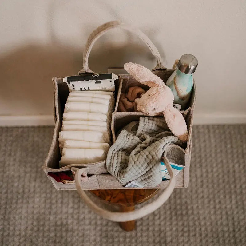 Diaper Caddy - Nursery Storage Bin and Car Organizer for Diapers and Baby Wipe