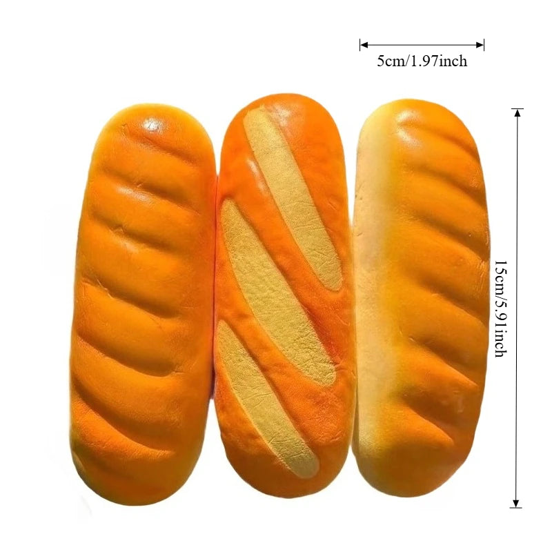 Squishy Bread Squeeze Toy Slow Rebound Sticky Stress Relief Fidget Toy Soft Food Creative Simulation Bread Anti-anxiety Toys