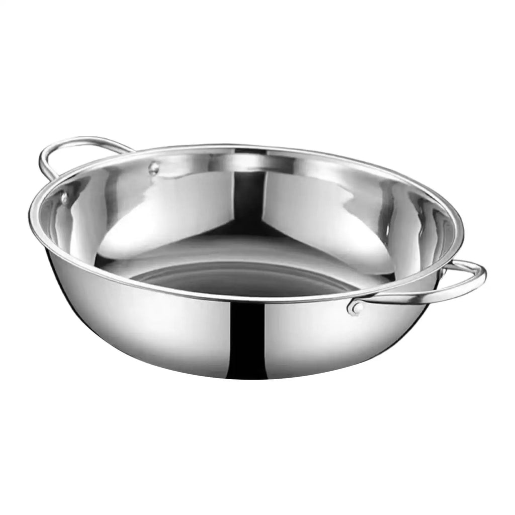 Stainless Steel Hot Pot for Induction Cooker Shabu Shabu Pot Kitchen Cookware for Thanksgiving Celebrations Kitchen Barbecue