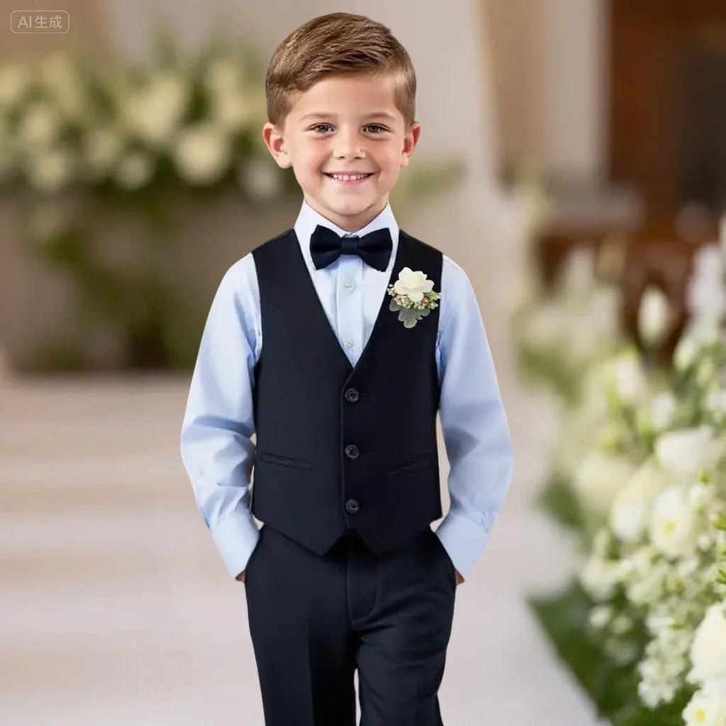 Baby Boy Clothes Toddler Wedding Outfit Set Kid Easter Church Suit Infant Chrimas Halloween Xmas Formal Birthday Party Gift 6PCS