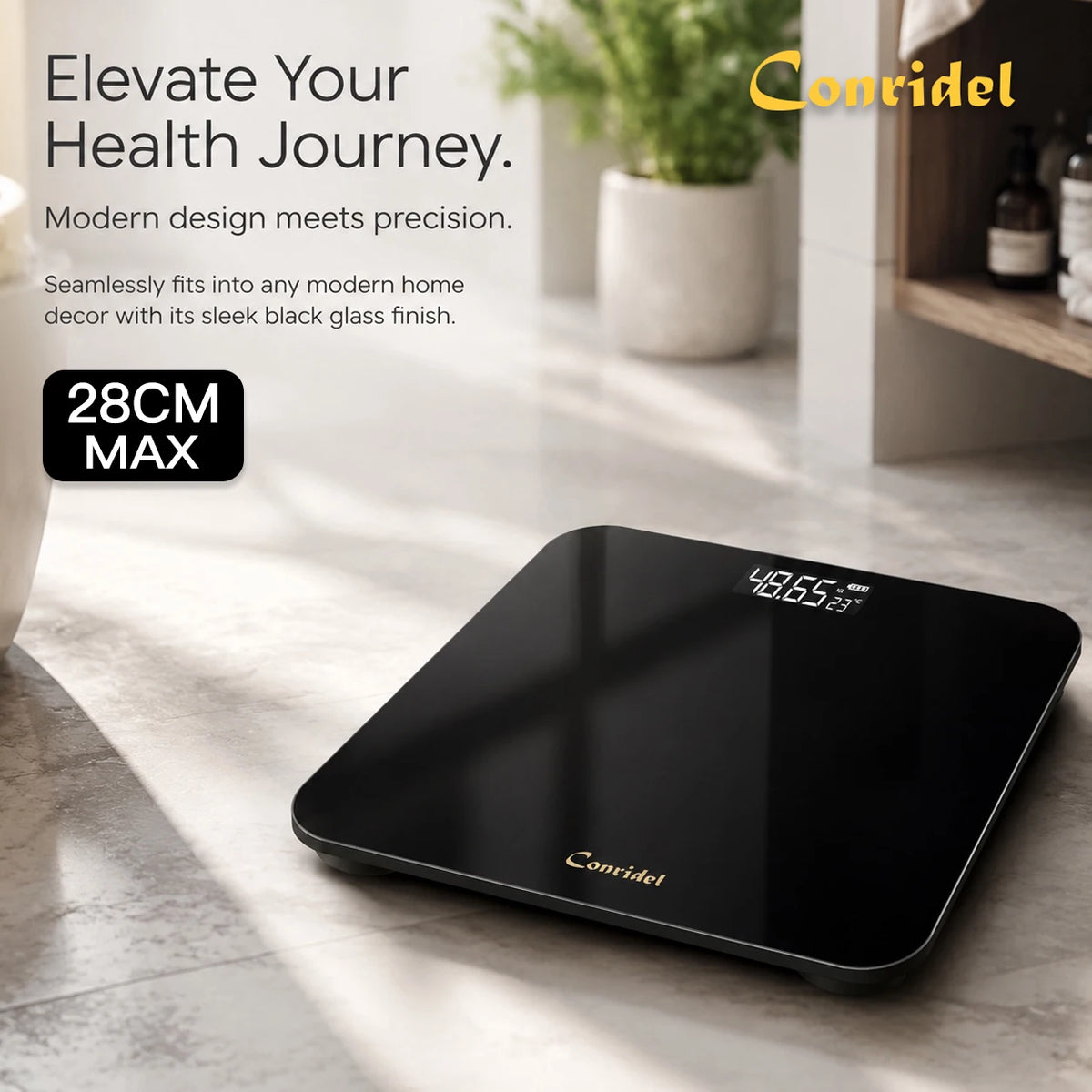 28CM MAX180kg Weight Loss Weighing Device LED Display Weight Scale USB Charging Precision Electronic Scale for Home Office Adult