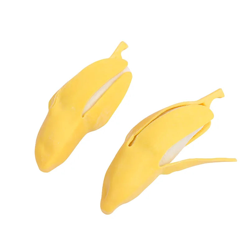 Cute Fruit Squishy Stress Balls Fidget Sensory Toy Squeeze Stress Relief Hand Toy Anti-Anxiety Banana Stretchy Slow Rising Toy