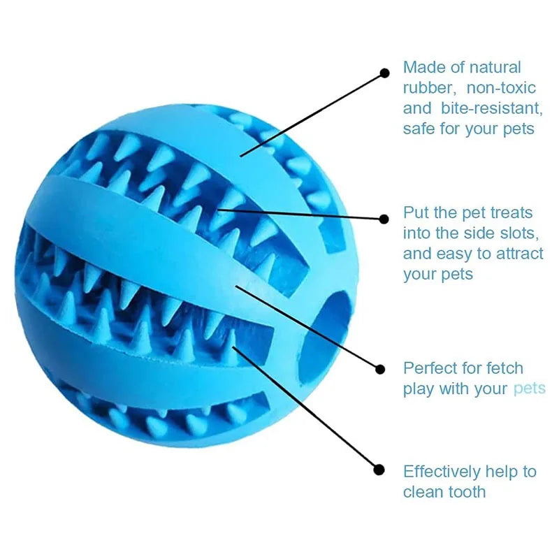 Dog Chew Ball Interactive Pet Toy Puppy Teething Cleaning Ball Food Treat Feeder Silicone Balls For Small Dogs Cats