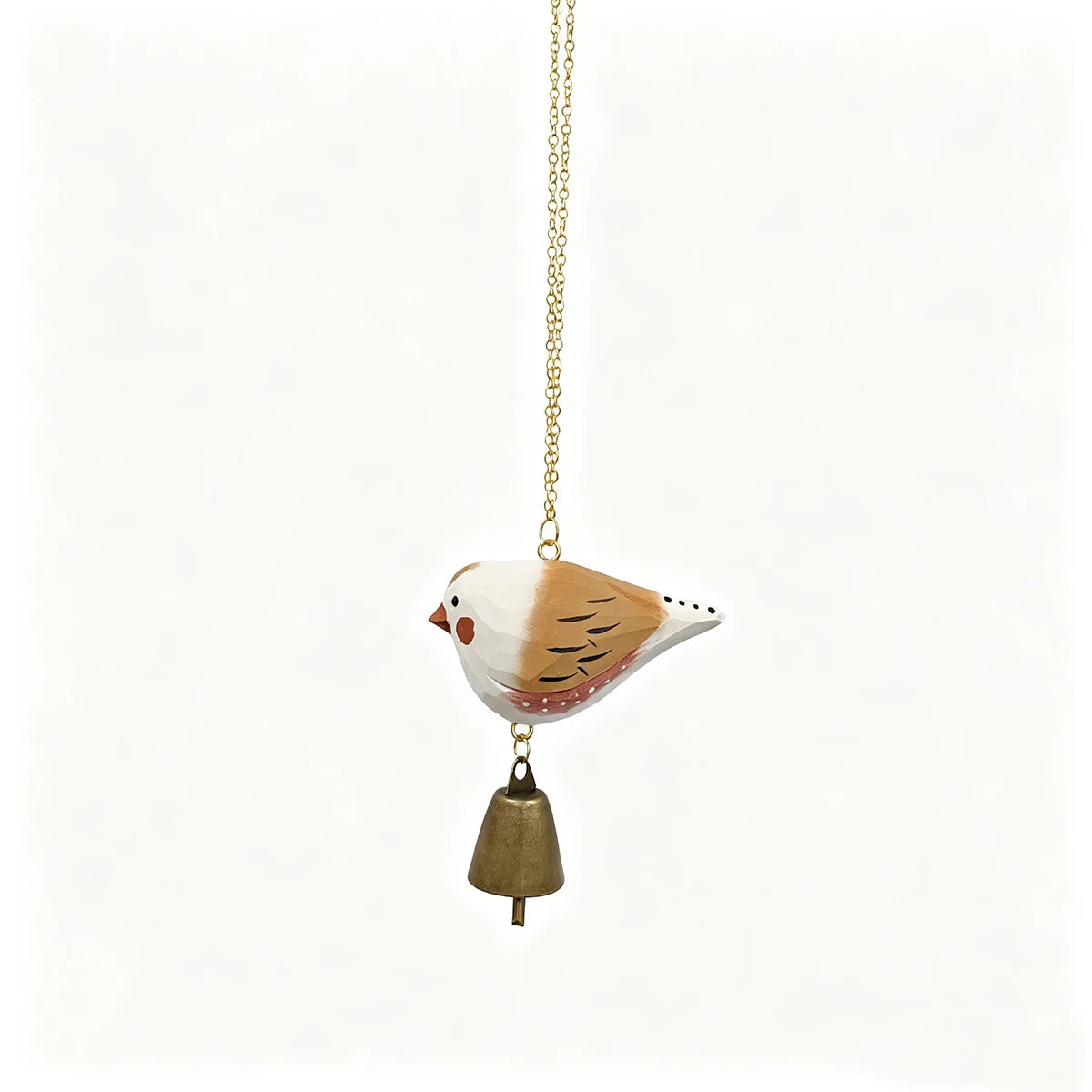 1Pc Hanging Wind Chime, Unique Hand-Carved Wooden Bird Statue Ornament, Painted Wooden Bird Sculpture, Home Decoration, Hanging Decoration, Outdoor Garden Decoration, Exquisite Craftsmanship, Unique Holiday Gift, Thanksgiving