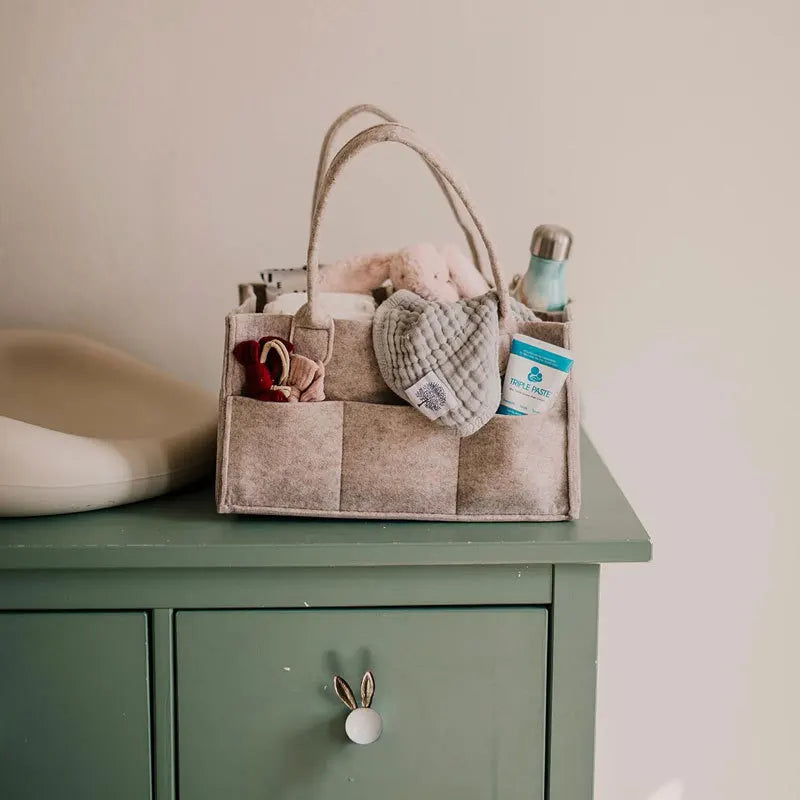 Diaper Caddy - Nursery Storage Bin and Car Organizer for Diapers and Baby Wipe