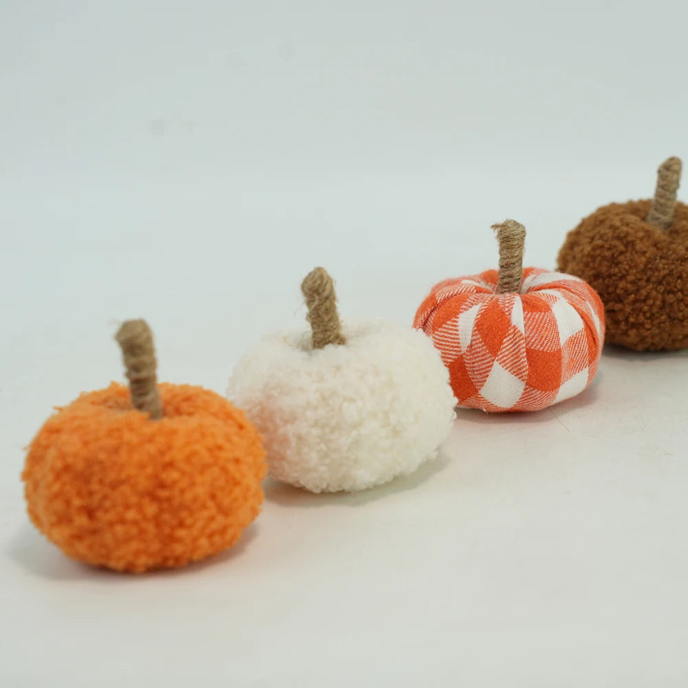 Artificial Pumpkin Ornaments Halloween Rustic Decor Faux Decorations For Fall Home Farmhouse Harvest Thanksgiving Christmas