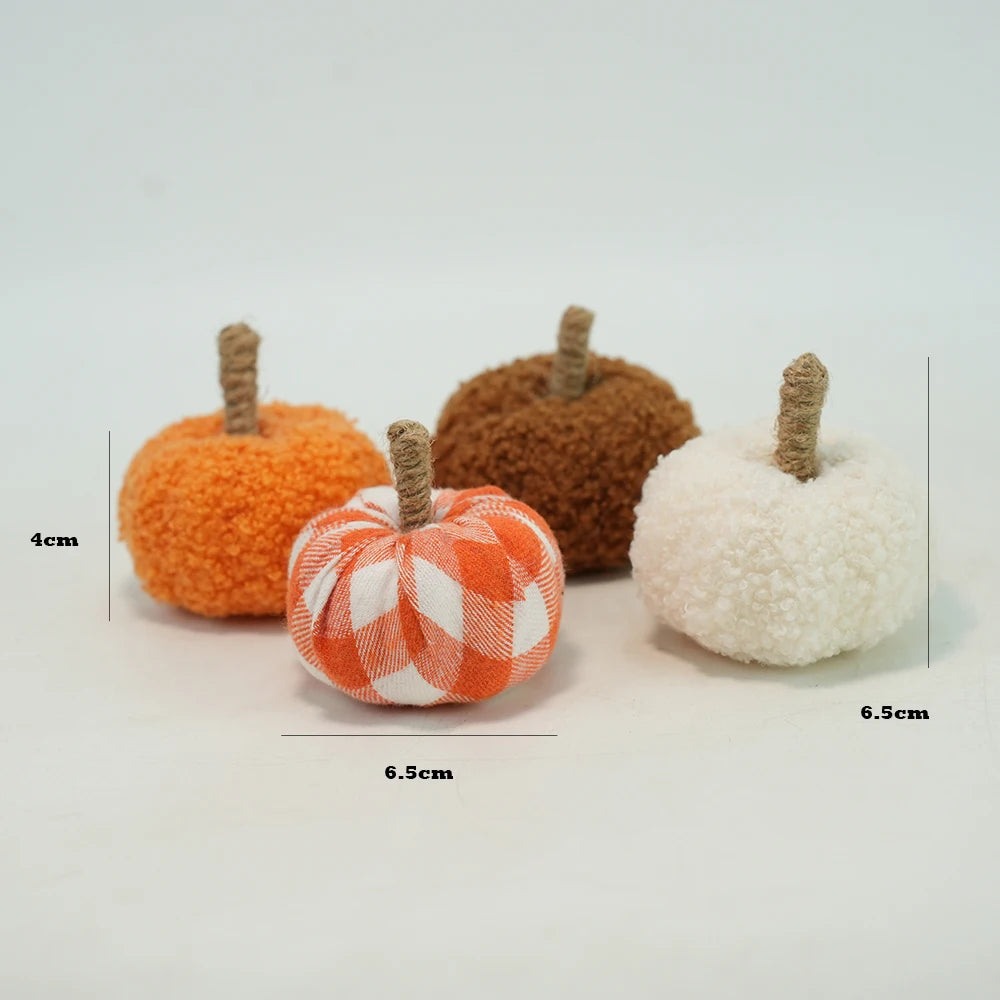 Artificial Pumpkin Ornaments Halloween Rustic Decor Faux Decorations For Fall Home Farmhouse Harvest Thanksgiving Christmas