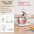 SUNATUR Electric Stand Mixer Professional Kitchen Mixer Egg Beater Cream Whisk Dough Mixer Home Commercial Use