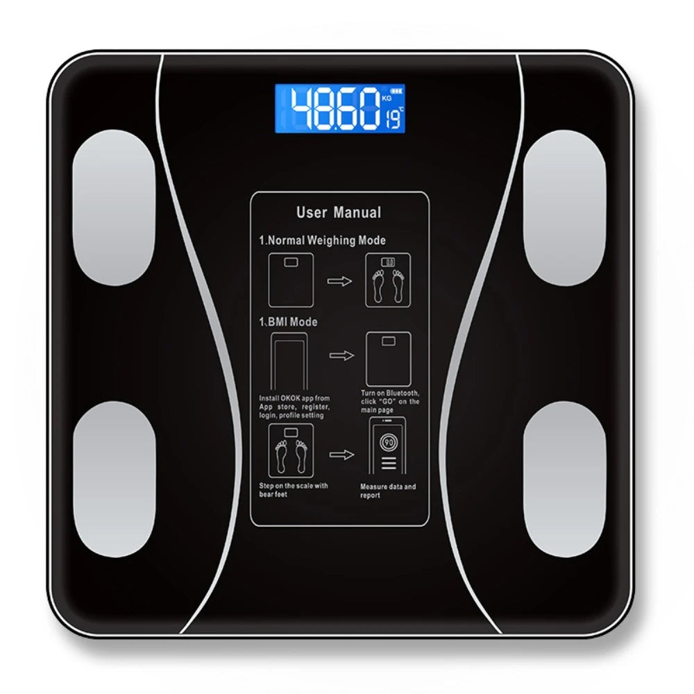 Rechargeable Smart Electronics Body Weighing & Fat Scale A Must-have Body Scale for Bathroom Home Gift for Weight Loss Exercises
