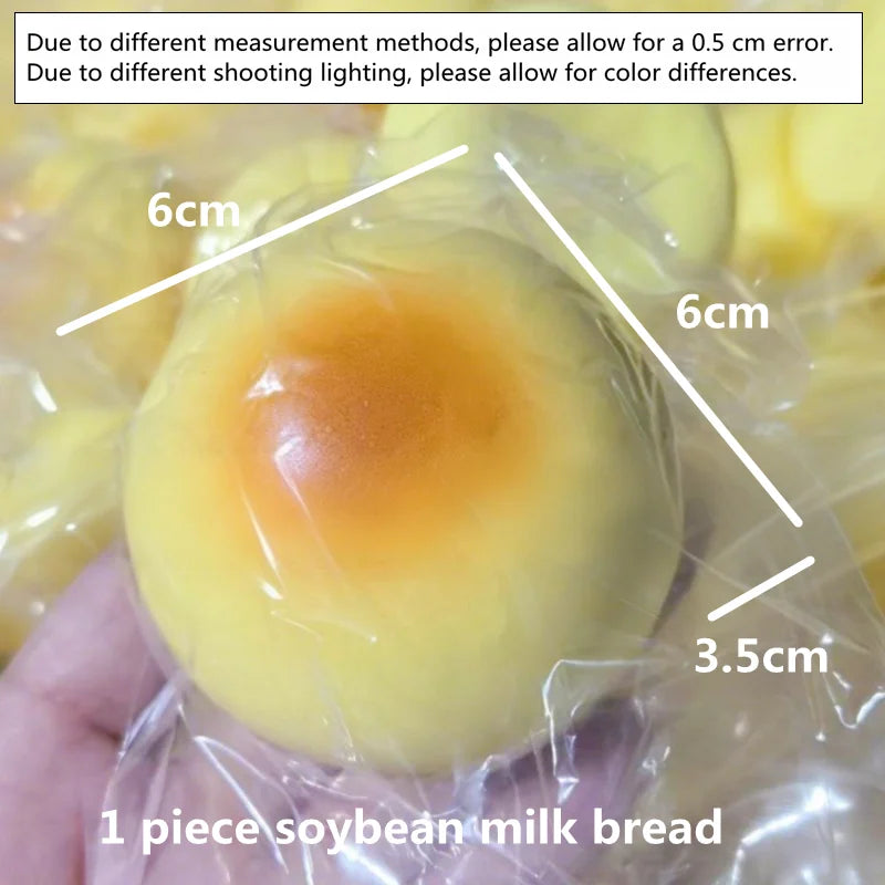 Squishy Simulated Milk Bread Slow Rising Squeeze Squishy Toys Stress Relief Sensory Fidget Toys for Anxiety ADHD Autism