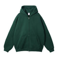 ZODF New Men Double Headed Zipper Fleece Hoodies Unisex Loose Basic Solid Warm Hooded Sweatshirts Coats For Winter HY0633