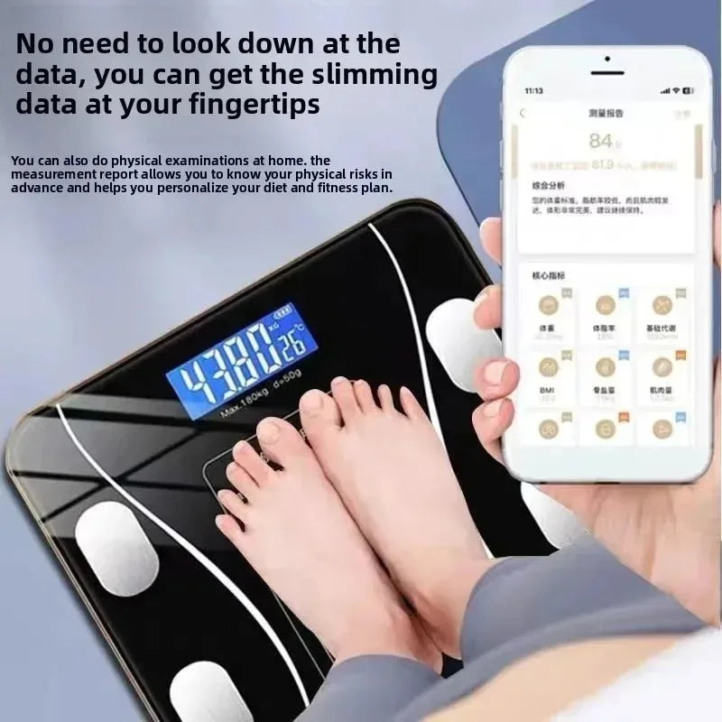 Body fat scale Weight loss and fat loss scale Smart Bluetooth fat scale Electronic scale Household scale Health scale