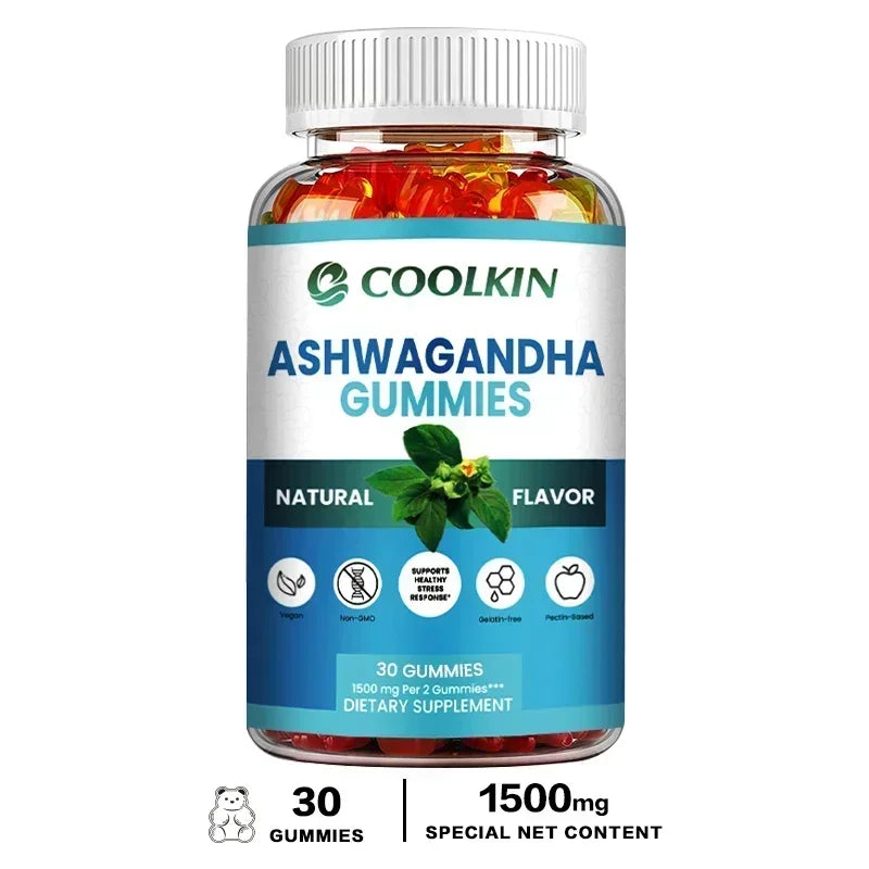 Ashwagandha Gummies - Enhance Physical Strength and Endurance Relieve Stress and Anxiety Improve Sleep Quality Antioxidant