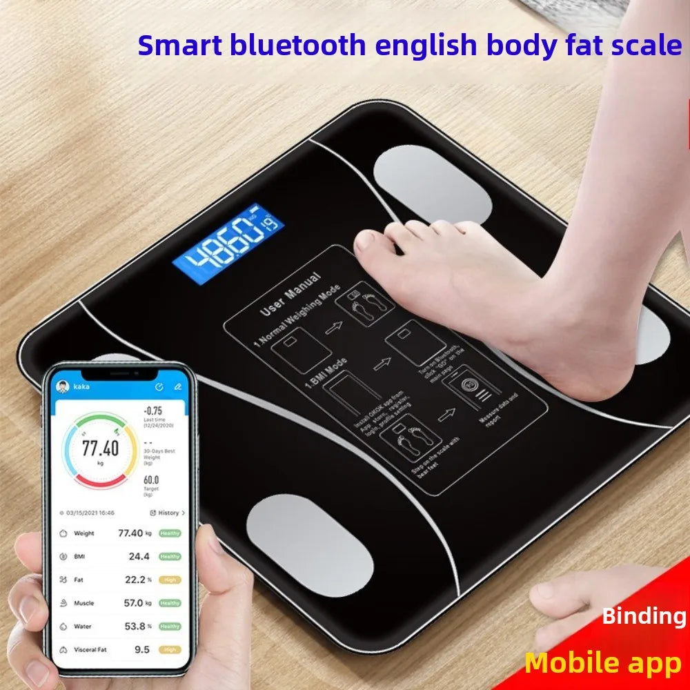 Rechargeable Smart Electronics Body Weighing & Fat Scale A Must-have Body Scale for Bathroom Home Gift for Weight Loss Exercises