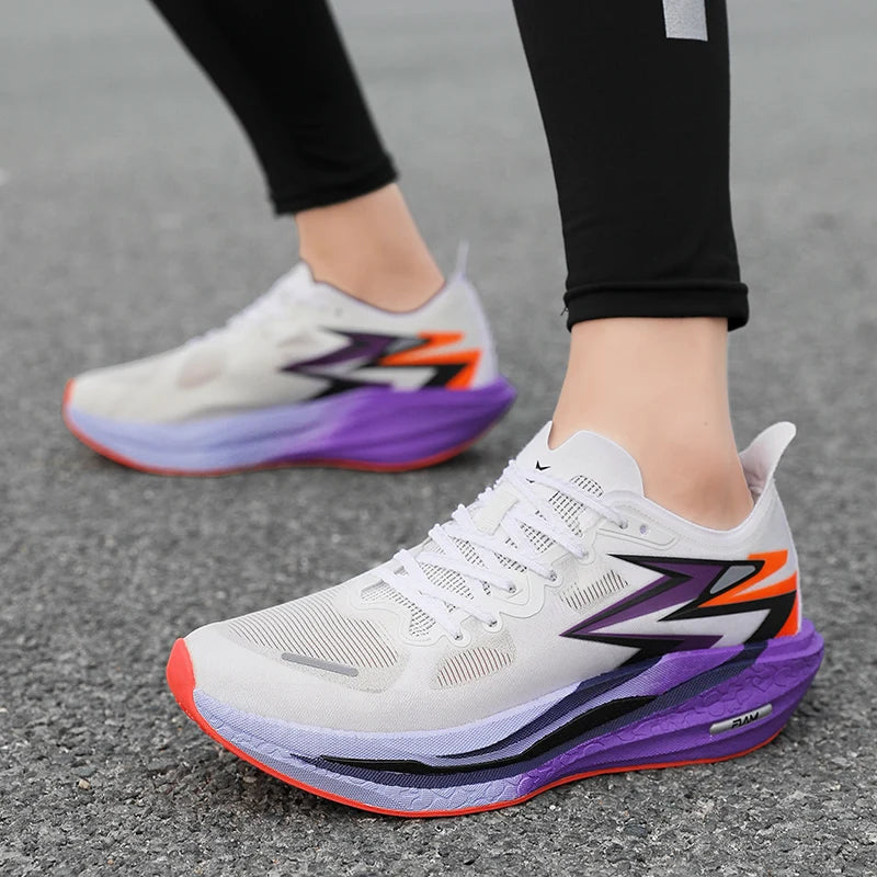 Men Running Shoes Carbon Board Marathon Athletic Nonskid Sneakers Speciality Women's Comfortable Sports Breathable Lightweight