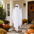 Halloween Swing Ghost Decoration Large Hanging White Ghost Outdoor Porch Yard Garden Party Decor