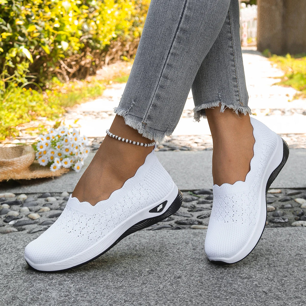 Women's 2026 Summer Breathable Knit Slip-On Sneakers Ultra Lightweight Soft Sole Comfortable Casual Loafers for Daily Work Walk