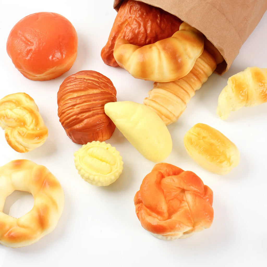 Squishy Croissant Squeeze Toy Slow Rising Sticky Stress Relief Toy Super Soft Food Creative Simulation Bread Anti Anxiety Toys