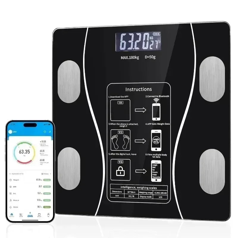 Body fat scale Weight loss and fat loss scale Smart Bluetooth fat scale Electronic scale Household scale Health scale