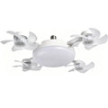E27 Screw in Ceiling Fan with Remote Control Socket Fan Light Drone Fan Dimmable 3Color Temperatures for Bedroom Kitchen Garage