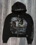 Harajuku Casual Letter Zip Oversized Hoodie Grunge Streetwear Gothic Sweatshirt Hoodies Women Tops Men Clothing Goth Y2k Clothes