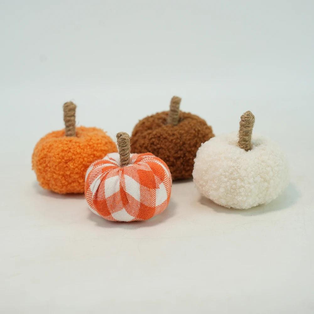 Artificial Pumpkin Ornaments Halloween Rustic Decor Faux Decorations For Fall Home Farmhouse Harvest Thanksgiving Christmas