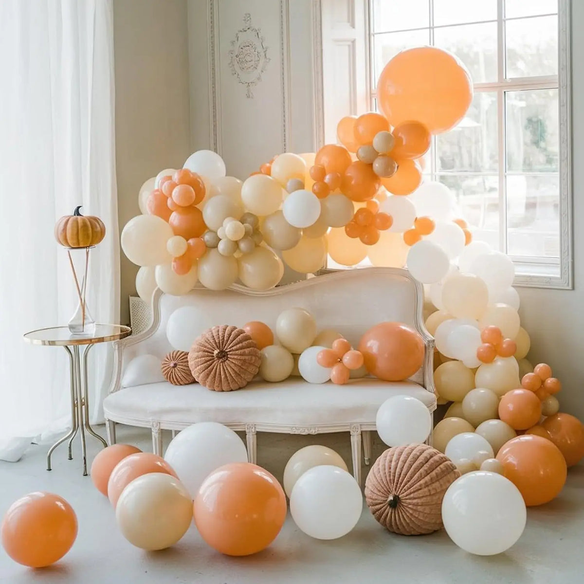 32 Fall Balloon Wreath Set 10 Inch Includes Multiple Colors Latex Balloons for Thanksgiving Fall and Birthday Party Decorations