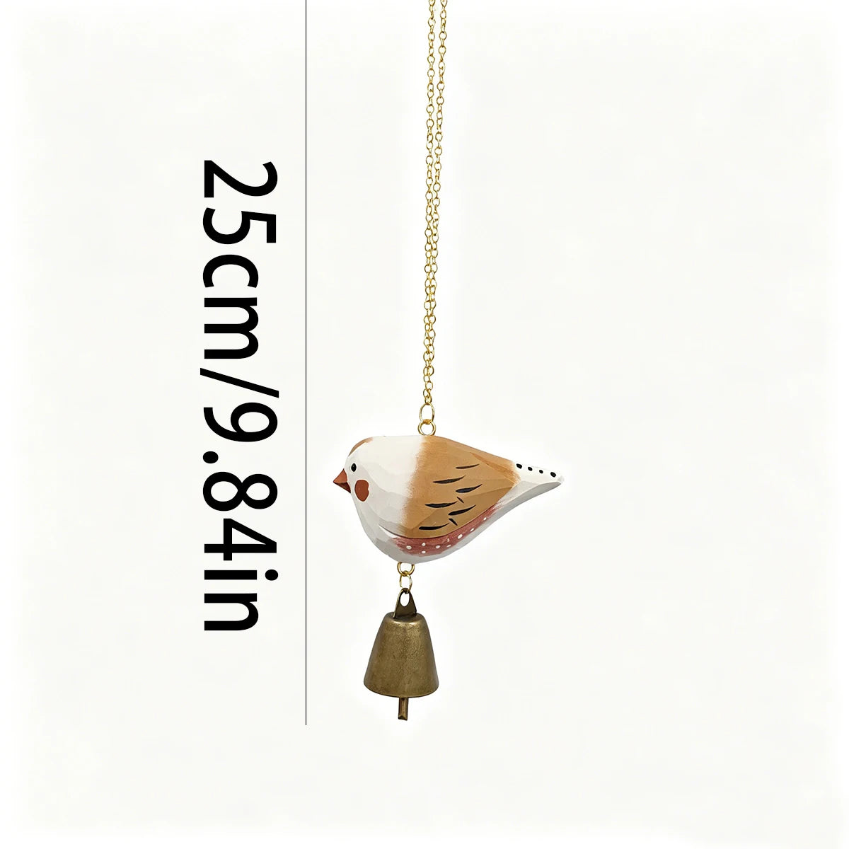 1Pc Hanging Wind Chime, Unique Hand-Carved Wooden Bird Statue Ornament, Painted Wooden Bird Sculpture, Home Decoration, Hanging Decoration, Outdoor Garden Decoration, Exquisite Craftsmanship, Unique Holiday Gift, Thanksgiving