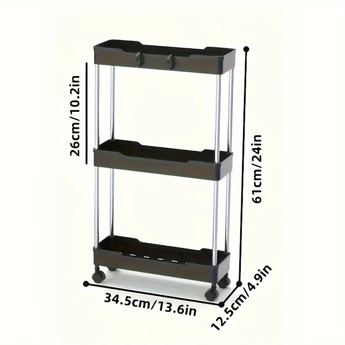 Versatile Multi-Tier Rolling Storage Cart - Perfect for Bathroom, Kitchen & Living Room Gaps